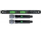 SHURE 舒尔 UUR24D/BETA87A 双手持双咪双接收无线话筒
